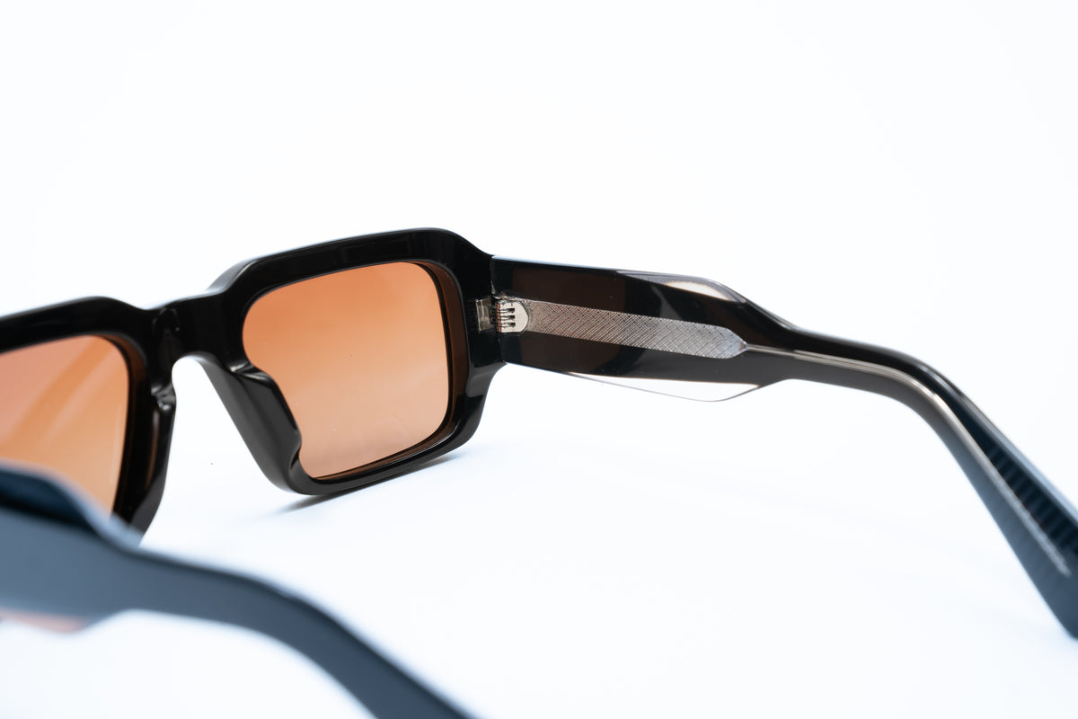 Daily Sunnies No. 3 - Gloss Black/Black Tea Lens