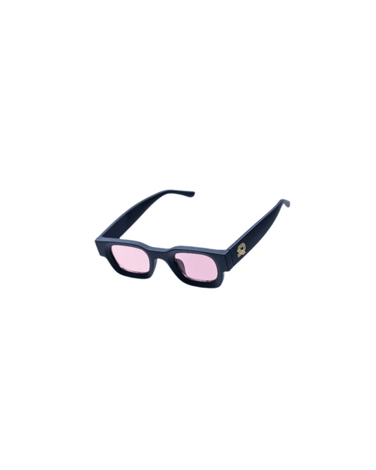 Daily Sunnies - Matte Black/Pink Lens